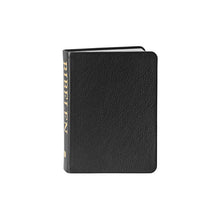 Indlæs billede til gallerivisning Bibelen i sort ægte skind og med guldsnit